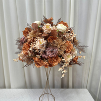 Arrangements floraux personnalisés pour l'automne, designs floraux bruns, décorations de fond de scène pour événements, décorations de mariage, arrangements floraux pour allées