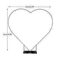 Arche en aluminium créative en forme de cœur, support de toile de fond portable et durable pour décorations de fête, arrière-plan de mariage, ballons et fleurs