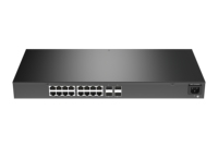 Switch AV sobre IP Gigabit de 16 Puertos PoE con 4 Puertos de Uplink Ethernet 10G para Redes AV Profesionales, Presupuesto PoE de 330W