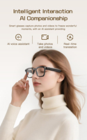 Lunettes intelligentes M08 avec algorithme anti-tremblement, caméra 800W, vidéo 1080P, étanches IP68, contrôle par application Wi-Fi, suivi d'activité