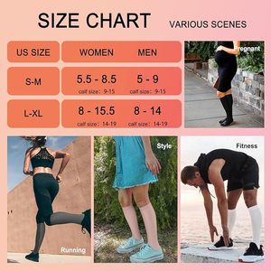 Chaussettes <span class=keywords><strong>de</strong></span> sport respirantes pour la randonnée, chaussettes <span class=keywords><strong>de</strong></span> compression, soutien <span class=keywords><strong>de</strong></span> la circulation pour la course à pied, la randonnée, les voyages - Utilisation hivernale, 4 paires, couleurs assorties - Product Image 6