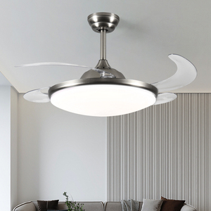 Silent BLDC Motor 42 Inch Retractable Blade <b>Ceiling</b> Fan with 3 Color Temperature LED and Smart Remote Control - Bedroom - Product Image 6