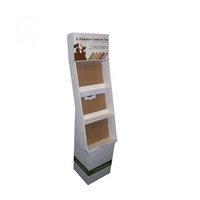 Solution durable d'affichage de magasin de la publicité de présentoir de plancher de plateau en carton personnalisable pour des bouteilles de boisson de jus