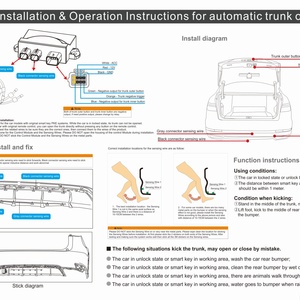 EASYGUARD ETO001 Smart Foot Kick Trunk Opener Fit for Cars with Electric Tailgate Lift & Smart Key PKE Function - Product Image 6
