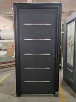 Portes en acier de sécurité pour la maison, cadre métallique réglable, résistance au feu 180 minutes, porte extérieure
