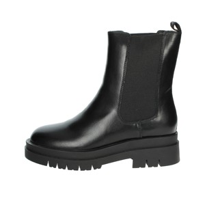 Sabf241015 stivali Chelsea tacco alto Slip-On cotone nero plateau PU soletta autunno/inverno/estate altezza crescente piatta - Product Image 1