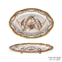 Vase de table antique européen de luxe, design Art Déco, base en laiton, poignée, coupe trophée pour la décoration de l'hôtel et de la maison, produit en céramique