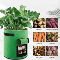 Sac de culture en feutre pour jardinage, idéal pour la plantation de pommes de terre, légumes et tomates, en tissu non tissé respirant et durable, pour l'extérieur