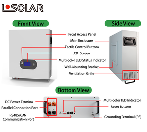 Off-Grid & Hybrid Solar Power <b>System</b> 5-15KW Battery Kit 5-30kWh Wall-Mounted Home Use Converter - Product Image 3
