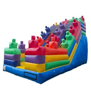 Castillo Inflable con Tobogán y Soplador, Bloques de Construcción Temáticos Coloridos para Parques, Ideal para Negocios y Hogar - Product Image 1