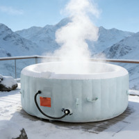 Baignoire gonflable en PVC laminé, spa rond de 550 L pour usage domestique et hôtelier