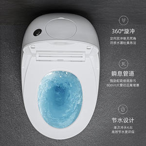 โถสุขภัณฑ์ทรงไข่แบบนกนางนวล รับน้ำหนักได้ 400 กก. ระบบไซฟอน 5 ลิตร เป็นมิตรกับสิ่งแวดล้อม ติดตั้งบนพื้น ผลิตที่เฉาโจว - Product Image 1