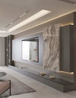 Mueble para TV Estilo Japandi, Mueble de Madera para Televisor, Moderno y Lujoso, Mueble de Roble Personalizado para Sala de Estar, para Apartamento