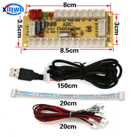 Contrôleur de jeu d'arcade USB par Arc Sanwa Type Joystick Button Board Zero Delay Cable PC Raspberry Pi Cheap Price Game Machine