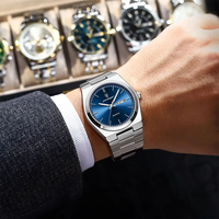 Montre à quartz Poedagar 930 de marque haut de gamme avec aiguilles lumineuses pour homme, montre-bracelet de mode et d'affaires avec calendrier, montres de luxe en acier inoxydable