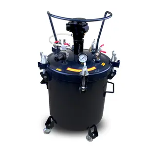 10L/Qt,2.65 Gal. Auto Stir HVLP Air Pressure Paint Pot Spray Paint Bucket Agitating Pressure Tank Hand Mixing Paint Pressure Pot