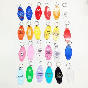 <b>Personalized</b> Plastic Blank ABS Hotel <b>Keychain</b> Promotional Key Tags Retro Motel Hotel <b>Keychain</b> Blank - Product Image 3
