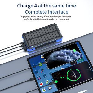 Cargador de Batería de Polímero de Litio de 20000 mAh con Doble USB y Luz LED, Banco de Energía Solar Inalámbrico Portátil a Prueba de Agua con <span class=keywords><strong>Carga</strong></span> Rápida de 15 W - Product Image 3