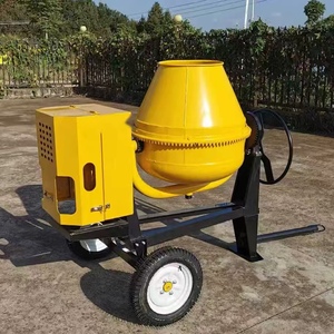 Mini malaxeur vertical à béton forcé, machine portable de mélange de ciment et de mortier avec roues pour chantier de construction - Product Image 1