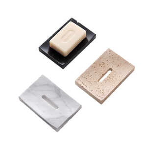 Moderna <span class=keywords><strong>Portasapone</strong></span> Rettangolare in Marmo Naturale con Design Impermeabile e Superficie Liscia per <span class=keywords><strong>Lavabo</strong></span> e Organizzazione su Scrivania - Product Image 5