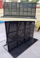 Barrière de contrôle des foules perforée, grillage à trous ronds, barricade temporaire, clôture en acier galvanisé pour la sécurité des événements et le contrôle du trafic