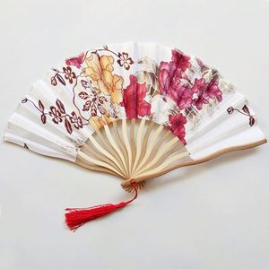 Elegantes Abanicos Plegables de Seda Blanca, Arte Folclórico Tradicional, Material de Bambú, Diseño Pintado y Grabado, Nuevo Regalo de Boda Personalizado - Product Image 2