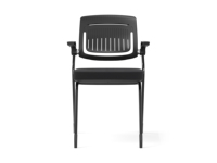 Chaise de conférence pliable avec tablette d'écriture noire, chaise de négociation professionnelle pour salle de classe intelligente