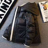 Doudoune Homme Hiver Tendance Américaine Rétro de Marque avec Sensation Haut de Gamme, Doudoune Épaisse et Ample en Duvet de Canard Blanc