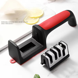 Knife <b>Sharpener</b> Handheld Multi-function 3/4 Stages Type Quick Sharpening <b>Tool</b> With Non-slip Base Kitchen Knives Accessories - Product Image 5