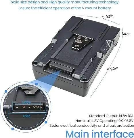 Camera Batterij 95wh 6600Mah V Installatie V-Lock Accu Socket Oplader D Tap Compatibel Dslr