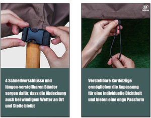 Bâche imperméable résistante aux UV extérieur jardin hiver neige été <span class=keywords><strong>chaise</strong></span> <span class=keywords><strong>longue</strong></span> <span class=keywords><strong>housse</strong></span> de protection - Product Image 5