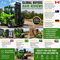 Chariot élévateur tout-terrain 2.0T Yunnei Euro 5 EPA Industriel ISO 7m avec positionnement des fourches, certifié CE, qualité équipement, performance et puissance de travail