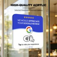 Cartes NFC pour avis - Liens NFC personnalisables, signalétique commerciale moderne en acrylique
