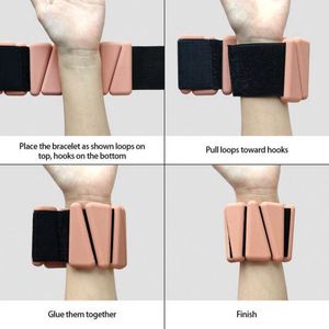 Pesas Ajustables de Silicona y Hierro para Muñecas y Tobillos, Unisex, Ecológicas, para Fisicoculturismo, Ejercicio Físico, Forma Triangular Rosa, con Gancho - Product Image 5