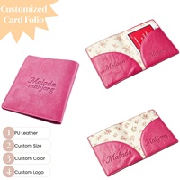 Sac de rangement pour cartes de mahjong en cuir PU rose vif avec doublure florale personnalisée OEM, pochettes pour cartes de mahjong