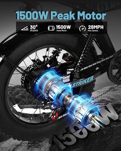 ACTBEST Striker Best Bici Elettrica da Montagna Fatbike 20 Pollici 750W con Sospensione Completa <span class=keywords><strong>e</strong></span> Assistenza Elettrica - Product Image 2