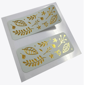 Cartões Botânicos Personalizados em PP com Folha Dourada, Cartões Plásticos Brancos com Cantos Arredondados e Padrão de Folha Metálica, Suprimento para Impressão em Grande Escala - Product Image 1