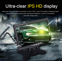 Écran de voiture LCD Portable de 7 pouces avec moniteur Quad inversé télécommande pare-brise tableau de bord supports de bureau 1 an de garantie