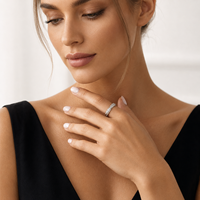 Bague en argent sterling 925 plaqué rhodium, entièrement pavée de moissanite, torsadée et entrelacée, pour femme, cadeau de mariage
