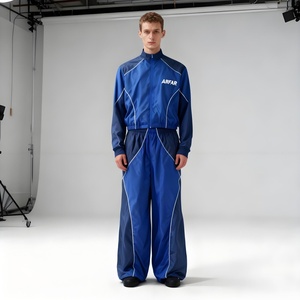 Ensemble de survêtement pour homme, coupe-vent imprimé, léger, respirant, réfléchissant en nylon, taille plus, couleur personnalisée, streetwear, printemps - Product Image 3