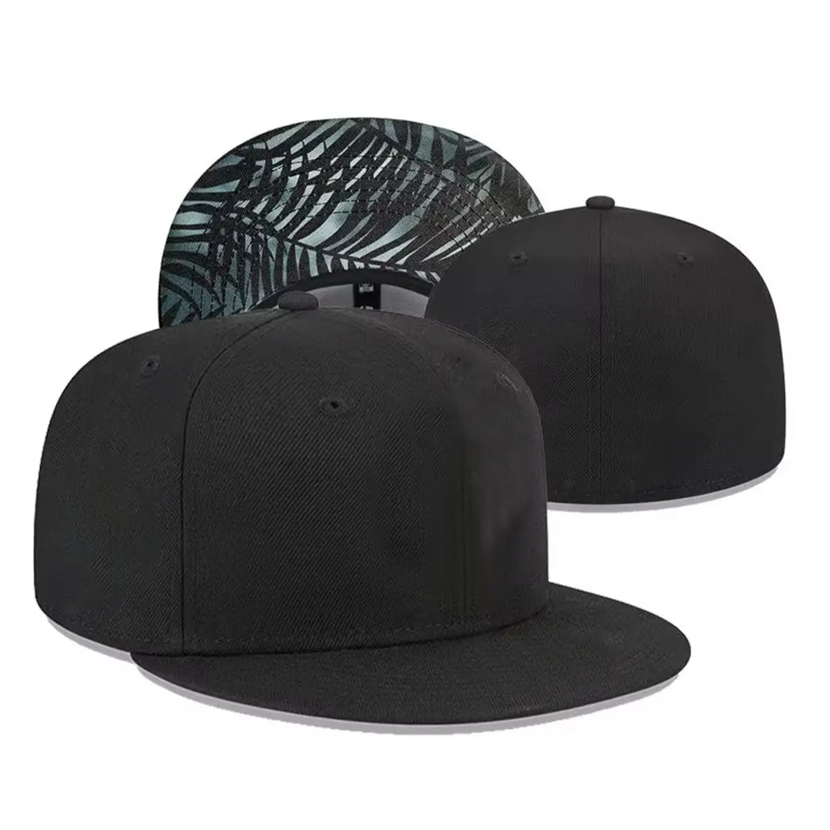 Hotsale yüksek kalite yeni moda dönemi orijinal erkek spor 6 panel düz şapka özel logo ile donatılmış snapback beyzbol şapkası