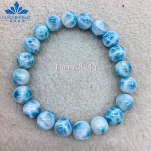 High Quality Big Size Natural <strong>Larimar</strong> Beads 10mm 11mm 12mm 13mm 14mm 15mm 16mm 17mm 18mm 20mm <strong>Bracelet</strong> for <strong>Jewelry</strong> Making - Product Image 5