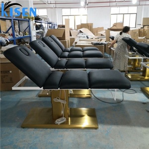 Table de massage électrique 3 moteurs Foshan Kisen blanche et noire pour salon de beauté, chaise de massage, lit de tatouage - Product Image 2