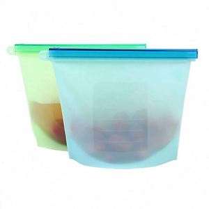 Reusable Silicone Food Storage Bag Washable Silicone Fresh Bag for Fruits Vegetables Meat - Product Image 1
