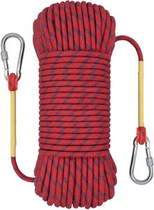 Cuerda de Escalada de 8mm, 10mm, 12mm, 14mm, 32 pies, 65 pies, 98 pies, 165 pies, 246 pies, Cuerda de Escape para Bomberos y Rescate, Cuerda Estática de Seguridad para Escalada en Roca al Aire Libre - Product Image 3
