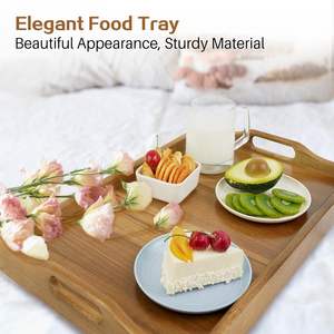 Plateau de lit en acacia de grande taille pour manger, plateau de petit-déjeuner grand format avec pieds pliables, plateaux de service en bois pour travailler sur ordinateur portable - Product Image 4