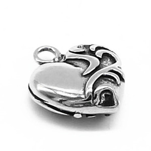 yunnique <b>Heart</b> Shape Stainless Steel <b>Locket</b> Pendant For Bracelet Making Jewelry Findings Accessory GZY-PJ0078 - Product Image 3