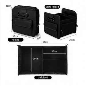 Organisateur de voiture pliable multifonctionnel imperméable <span class=keywords><strong>Oxford</strong></span>, accessoires de voiture, boîte de rangement de coffre de grande capacité, sac de rangement portable pour voiture - Product Image 2