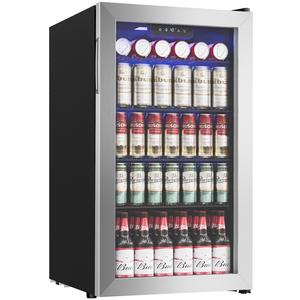 Refrigerador de Bebidas Rebirth RBC, Enfriador de 126 Latas, <span class=keywords><strong>Mini</strong></span> Refrigerador con Puerta de Plástico, Pantalla Digital de Temperatura, Estantes Ajustables, para <span class=keywords><strong>Refrescos</strong></span> - Product Image 4