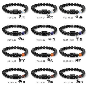 Pulsera <span class=keywords><strong>de</strong></span> Cuentas <span class=keywords><strong>de</strong></span> Piedra Natural Boxi <span class=keywords><strong>de</strong></span> 8 mm, 12 Signos del Zodiaco, Pulsera Elástica <span class=keywords><strong>de</strong></span> la <span class=keywords><strong>Suerte</strong></span> <span class=keywords><strong>para</strong></span> Hombres y Mujeres - Product Image 2